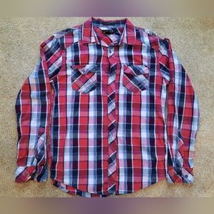 Men's Small Long Sleeved Plaid Shirt
